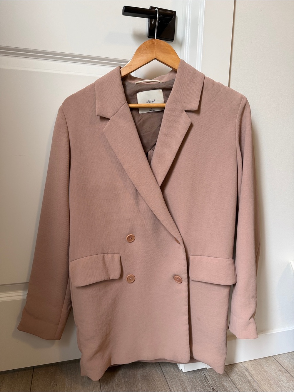 Wilfred Dusty Rose Double-Breasted Cherelle Blazer